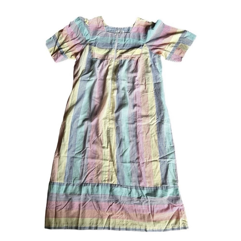 Vintage Styled by Saybury Multicolor Stripes Dress / Mumu / HouseCoat